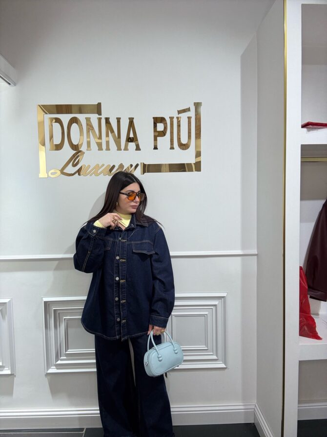 Coordinato denim pantalone